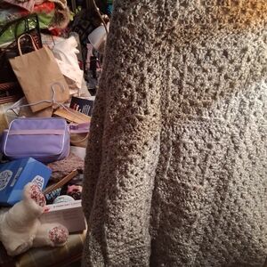 Cozy Gray Crochet Sweater